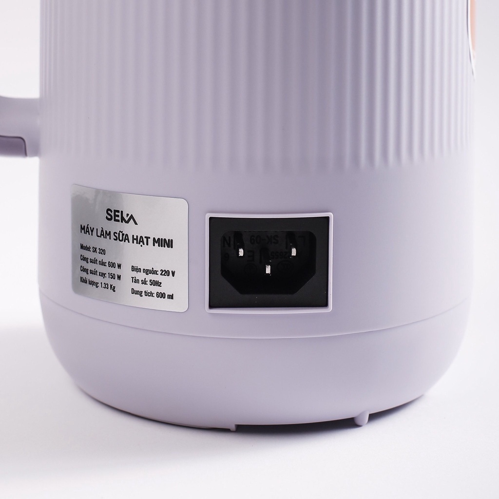 Máy xay sữa hạt đa năng Seka SK320 TÍM dung tích 600ml công suất 600W 6 chức năng tặng kèm khay đá bảo hành 12 tháng