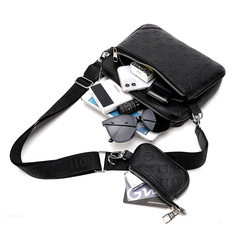 Túi Đeo Chéo Ba Màu Trắng Đen Dành Cho Nam Giới 541