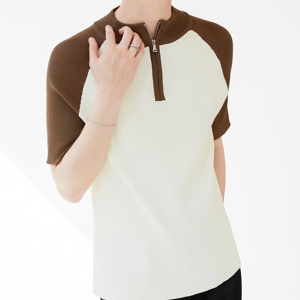 Áo Thun Nam Ngắn Tay Cổ Tròn Thời Trang Hàn