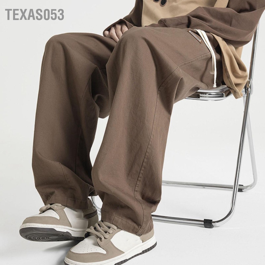 Texas053 Nam Dáng Rộng Quần Ống Thoải Mái Phù Hợp Với Vintage Màu Dạo Phố Dành Cho Thanh Thiếu Niên Ngoài Trời