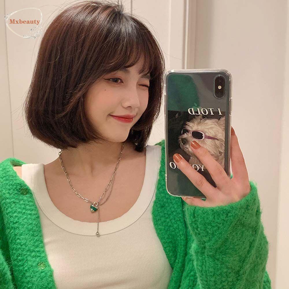 Mxbeauty Vòng Cổ Choker Bằng Hợp Kim Hình Trái Tim Màu Xanh Lá Phong Cách Hip Hop Hàn Quốc Cá Tính Niche Dành Cho Bạn