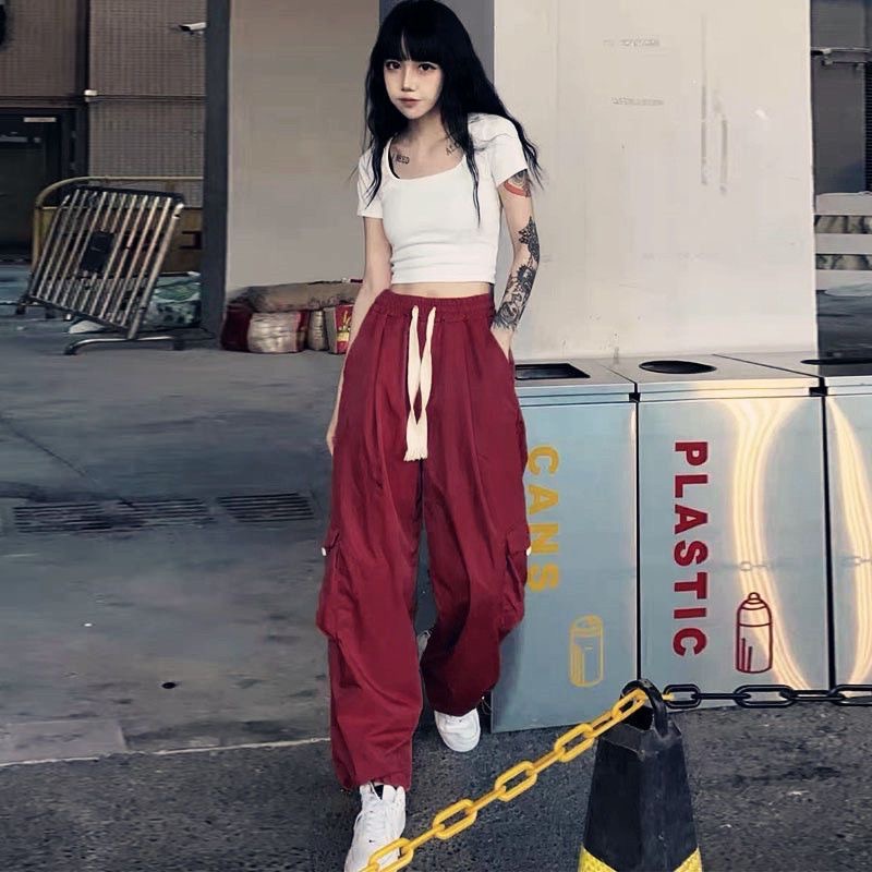 Quần baggy MMIOT y2k nhiều túi phong cách đường phố mỹ cá tính unisex S-3XL