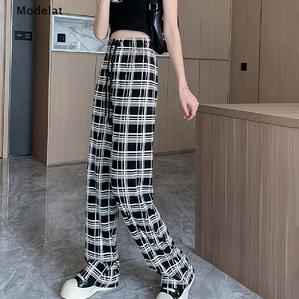 Mfc Quần Ống Rộng Lưng Cao Họa Tiết Kẻ Sọc Thời Trang Mùa Hè 2023