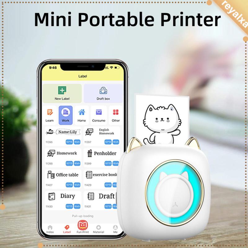 Máy In Mini 200DPI Có Thể Sạc Lại Tiện Dụng Cho Điện Thoại Di Động