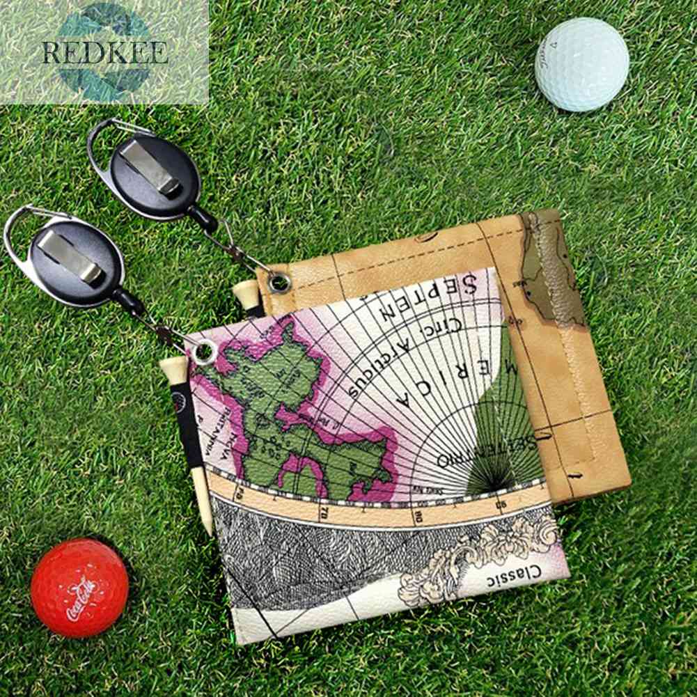 Khăn Lau Chùi Vệ Sinh Bóng Golf Hình Vuông Bằng PU