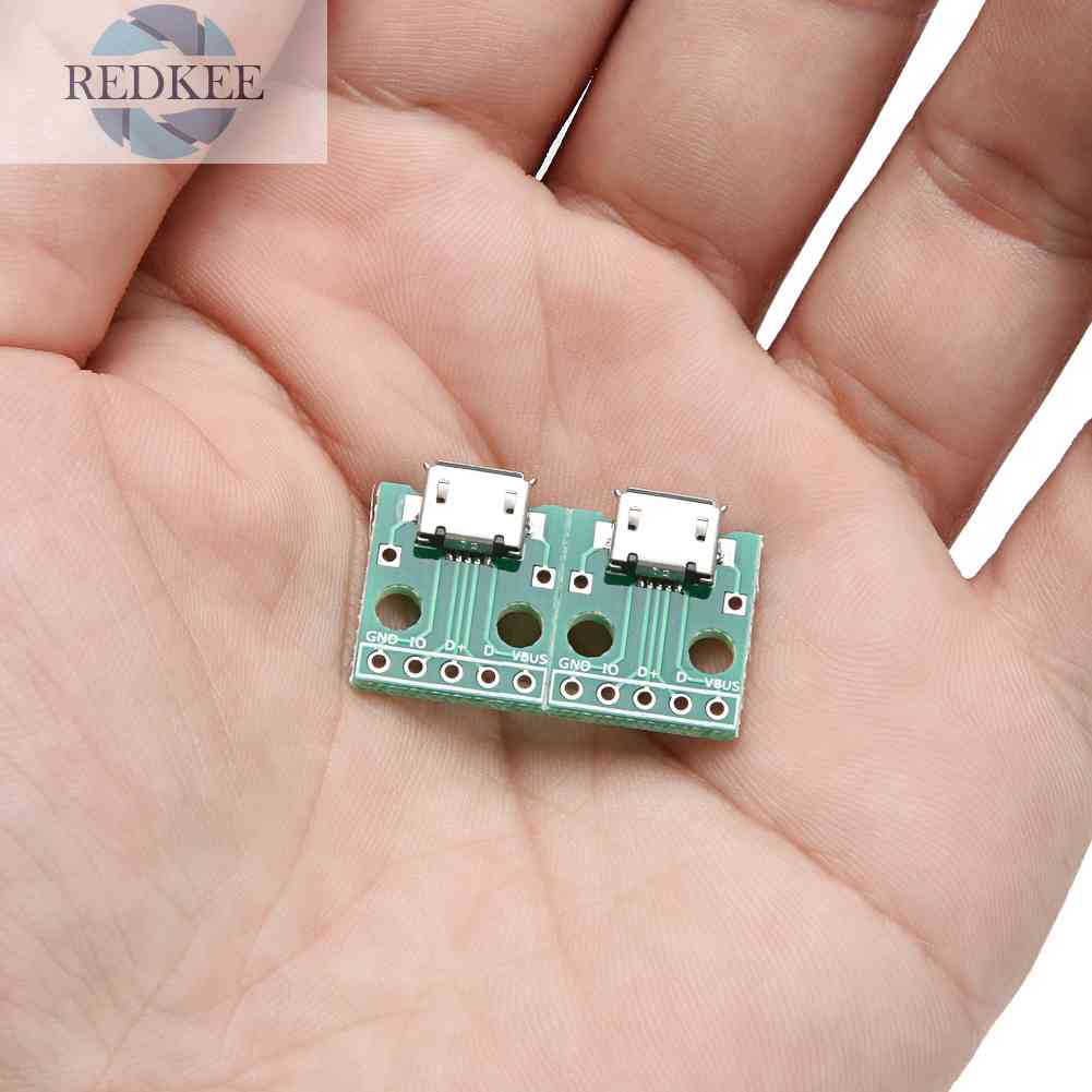 Set 10 Đầu Nối Chuyển Đổi DIP 5pin Female B type Pcb Micro USB