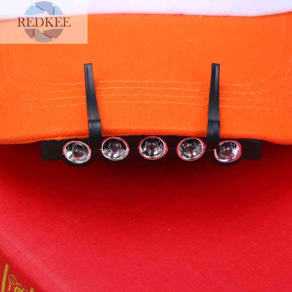 10 / 5 / 4 / 3 / 2 / 1 Đèn LED 5 Bóng Có Kẹp Gắn Mũ Lưỡi Trai