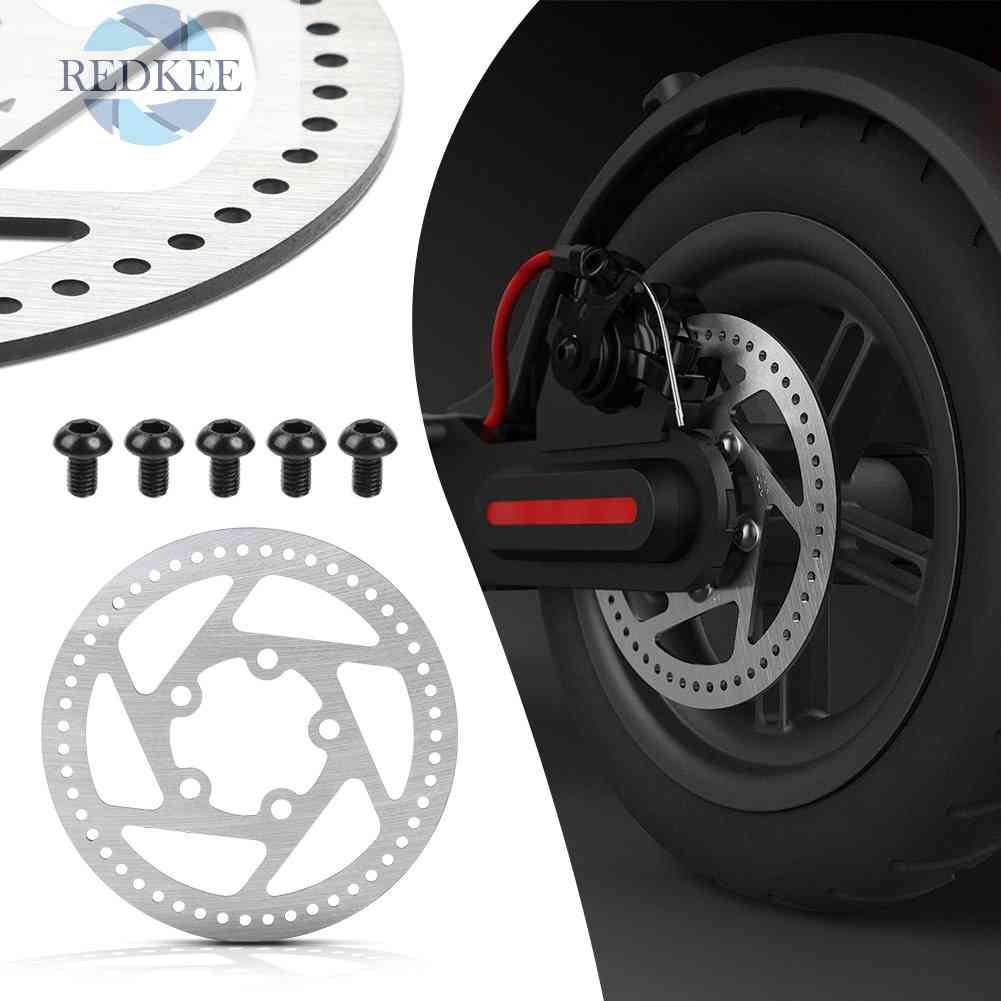 Đĩa Phanh 120mm M365 PRO Bằng Thép Bạc Kèm 5 Ốc Vít Cho Xe Điện