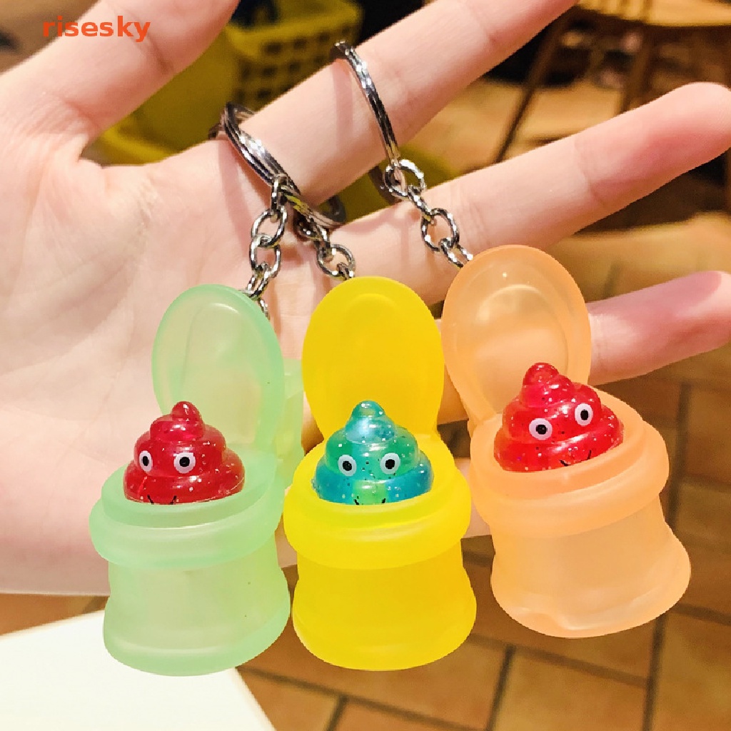 Móc Khóa Hình Bồn Cầu Mini Dễ Thương Vui Nhộn