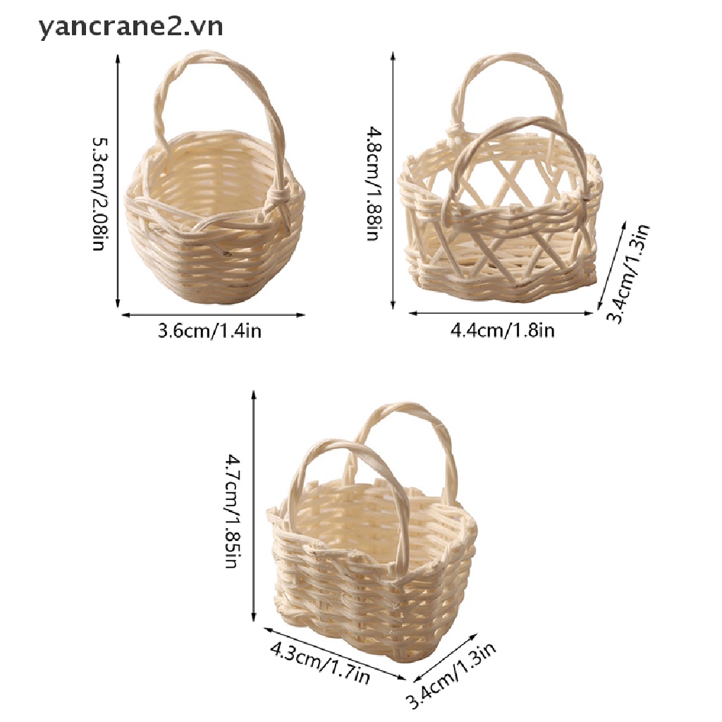 Giỏ Đựng Rau Củ Quả Dệt Kim Thu Nhỏ 1: 12 Trang Trí Nhà Búp Bê / Tỷ Lệ 1 / 12