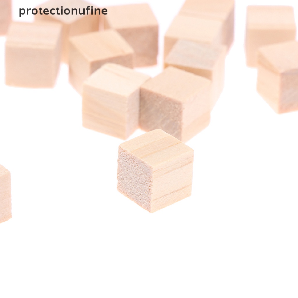 Set 100 Khối Gỗ Vuông Trơn Chưa Hoàn Thành PR3VN