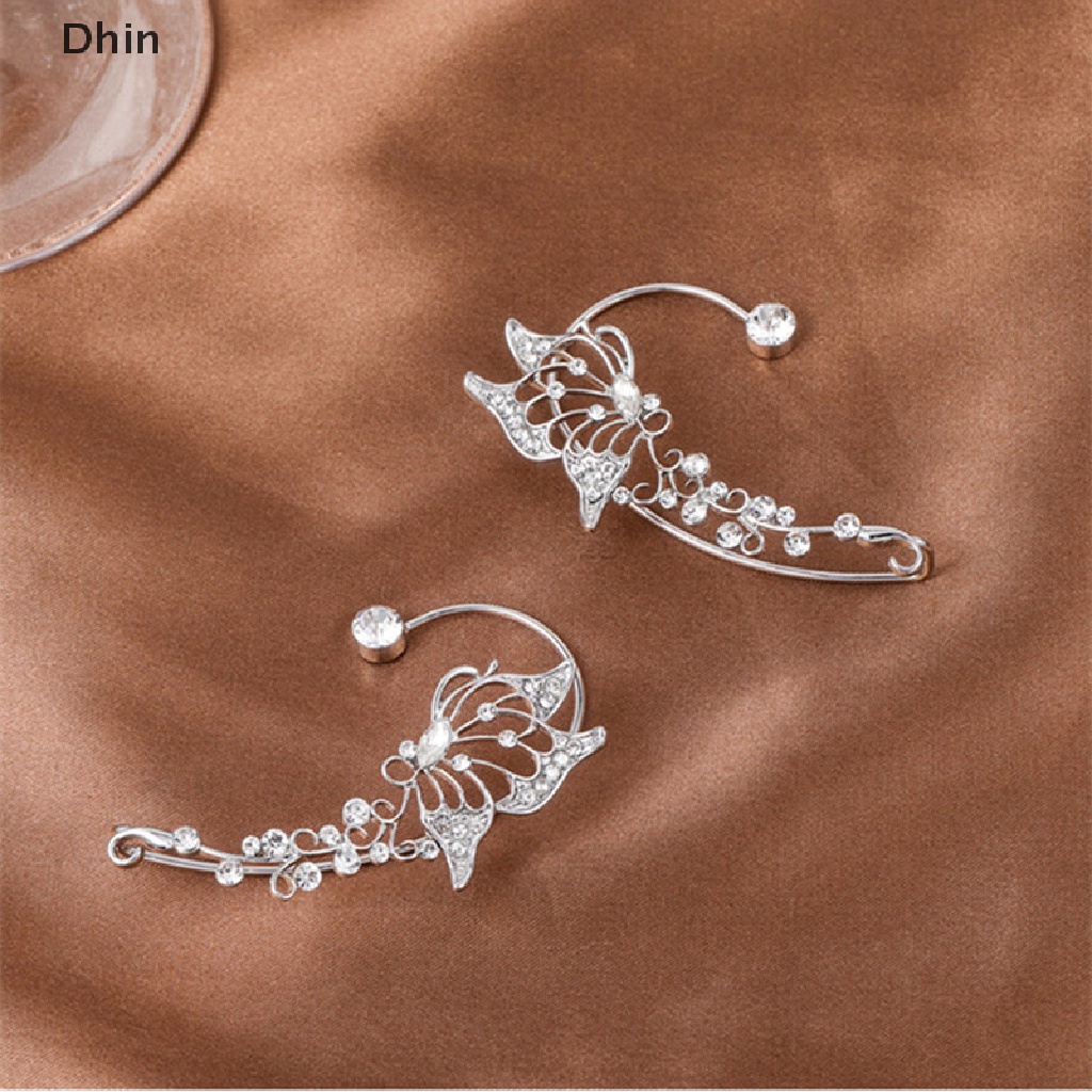 Bông Tai Hình Bướm Đính Pha Lê Lấp Lánh Thanh Lịch Thời Trang Cho Nữ