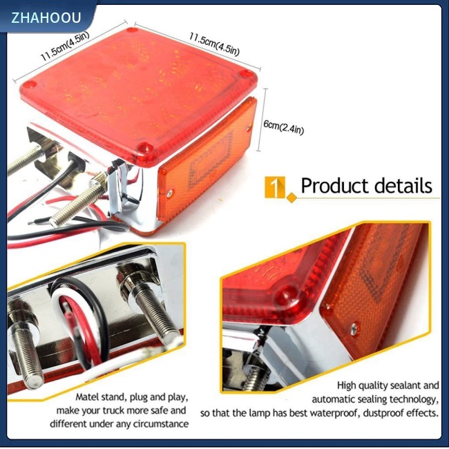 ☃Nhà Cửa☃ 1 Cặp Đèn Tín Hiệu Hai Mặt 39led Cho Xe Tải