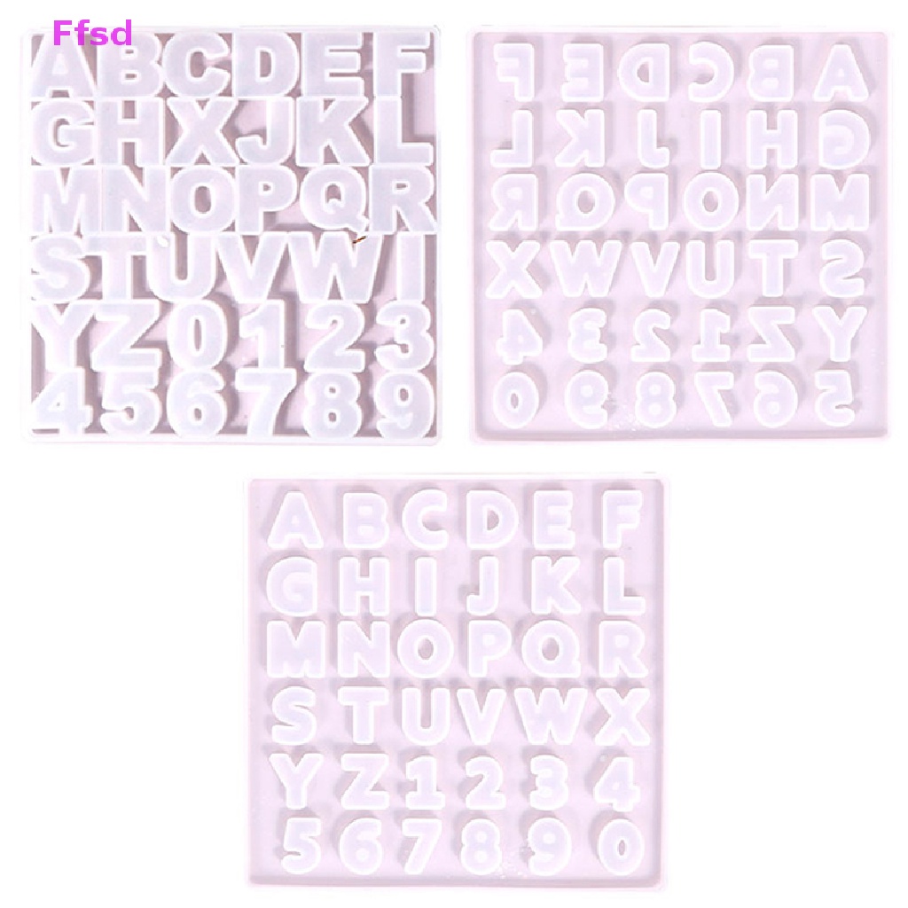 {Ffsd} Khuôn Silicon Làm Móc Khóa / Trang Sức Hình Chữ Cái A Đến Z DIY
