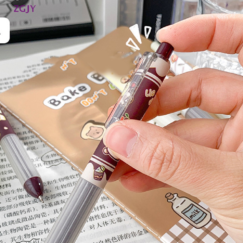 Set 6 Bút Mực Gel Ngòi 0.5mm Họa Tiết Hoạt Hình Dễ Thương Mới