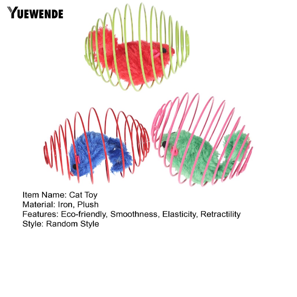 Lồng Đồ Chơi Hình Chuột Lò Xo Chống Cắn Dành Cho Mèo Cưng
