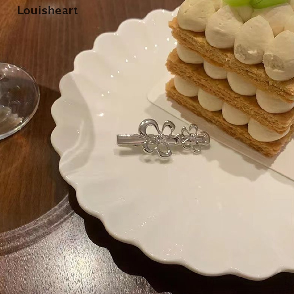 Kẹp Tóc Louisheart Hình Hoa Đính Đá Bằng Kim Loại Thời Trang Cho Nữ Y2K TFG