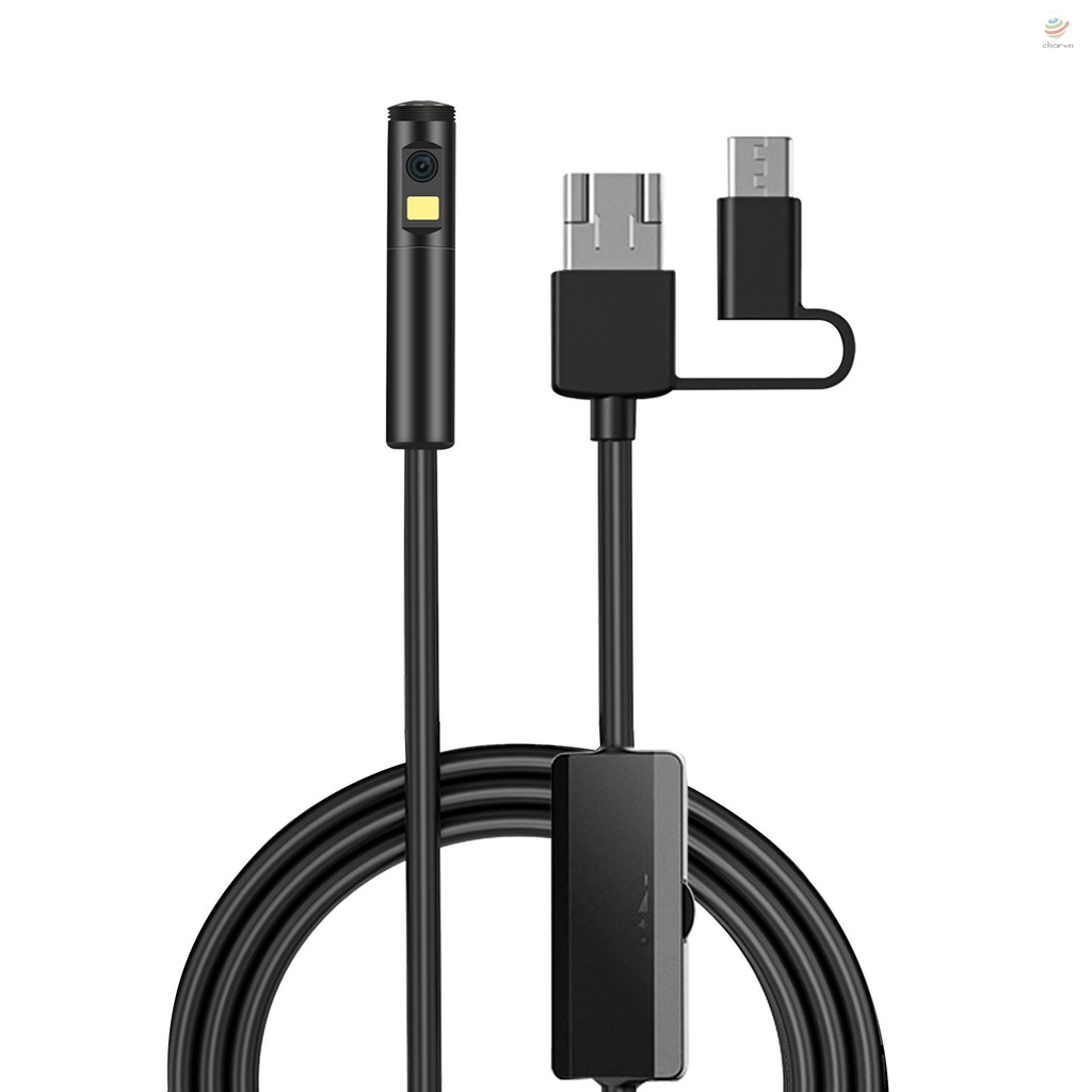 Camera Nội Soi Công Nghiệp 3 Trong 1 Có Thể Điều Chỉnh Độ Sáng Với Cổng Type-C / Android / USB Tích Hợp Đèn Led 5.5mm Lens 1960 *