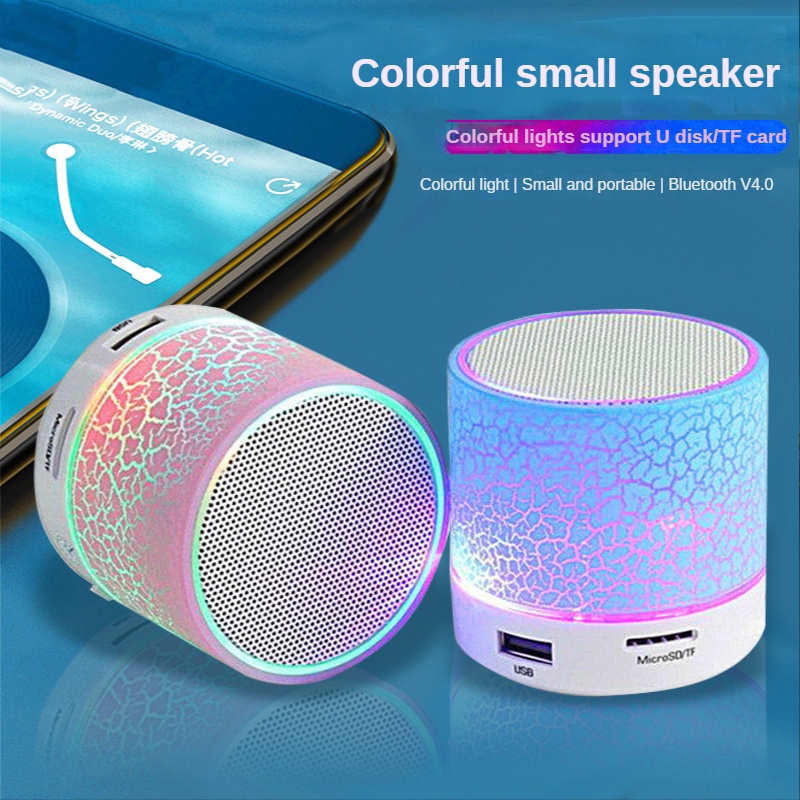 Loa bluetooth mini di động cầm tay, có led nháy theo nhạc, âm thanh hay