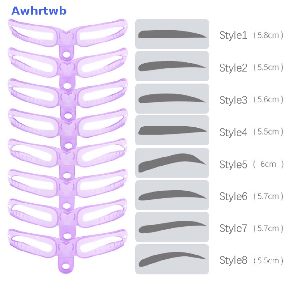 Khuôn Kẻ Lông Mày 8 Kiểu Có Thể Tái Sử Dụng Tiện Lợi Mới