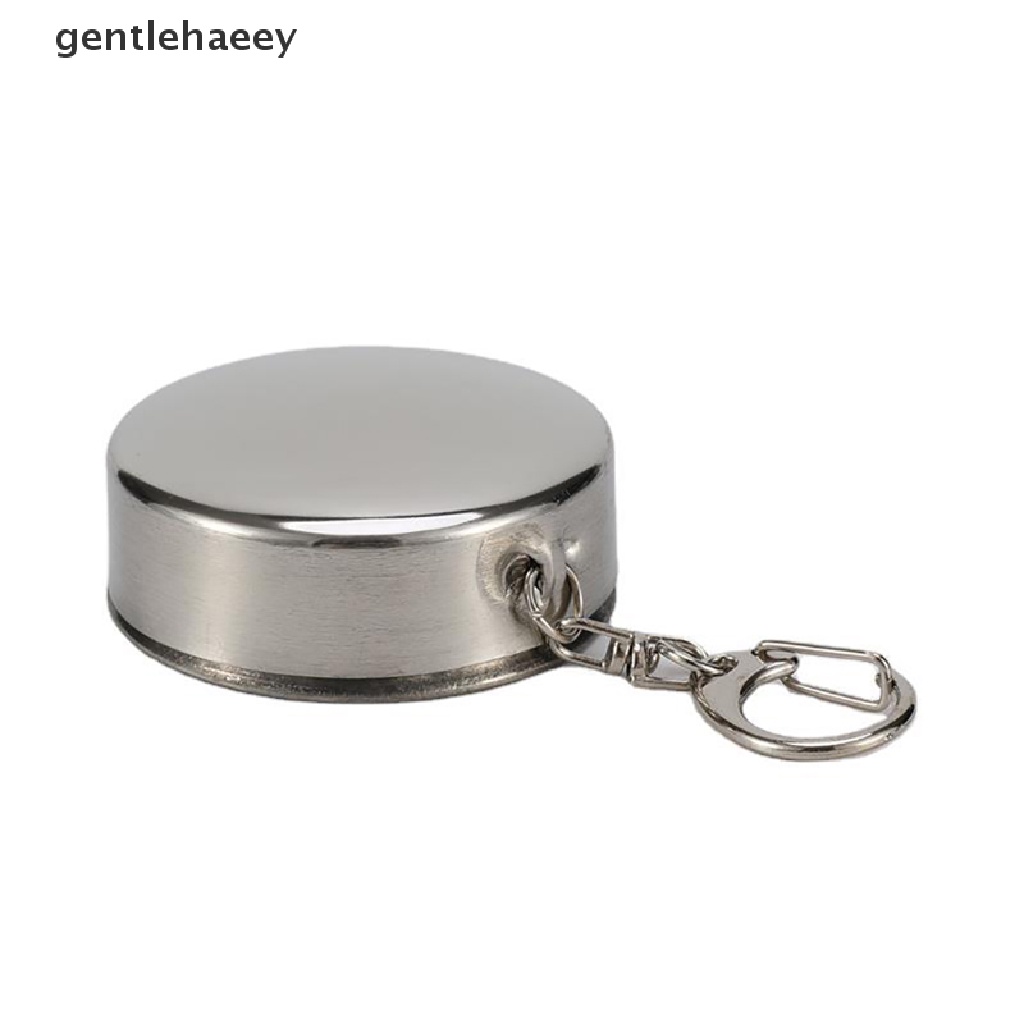 Cốc Uống Nước Bằng Thép Không Gỉ Có Thể Gấp Gọn Kèm Móc Khóa Tiện Lợi