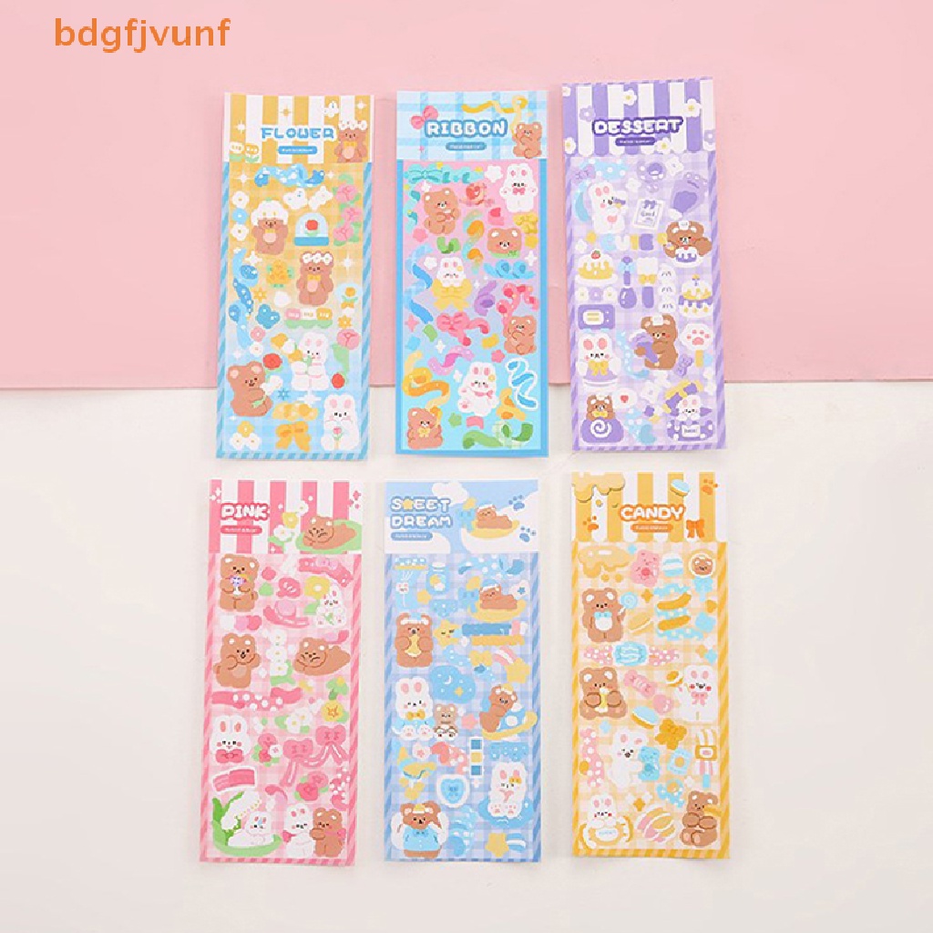 Bdgf Set 6 Tấm Hình Dán Hoạt Hình Dễ Thương Lấp Lánh Phong Cách Hàn Quốc Trang Trí Sổ Tay Văn Phòng Phẩm VN
