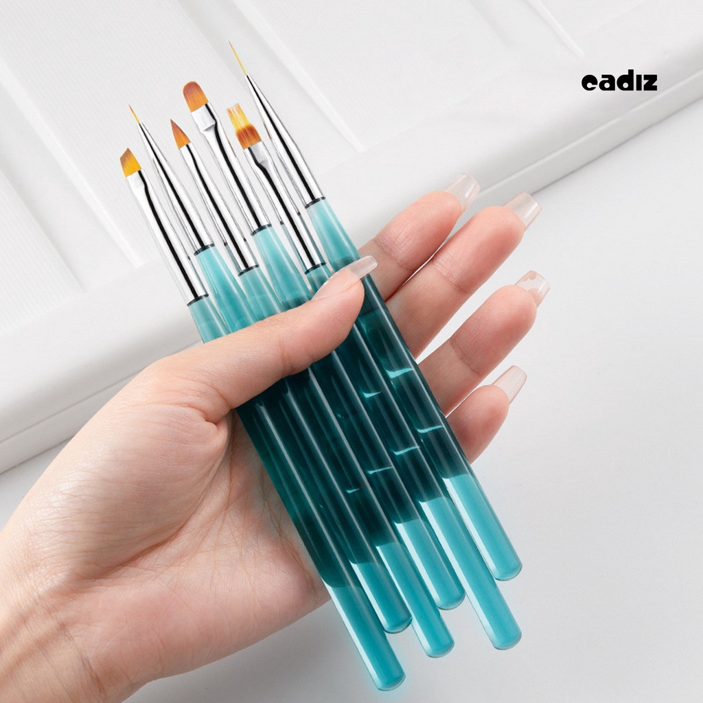 Bộ 8 Cây Bút Vẽ Móng Tay Bằng Lông Mềm Không Nhuộm Màu DIY