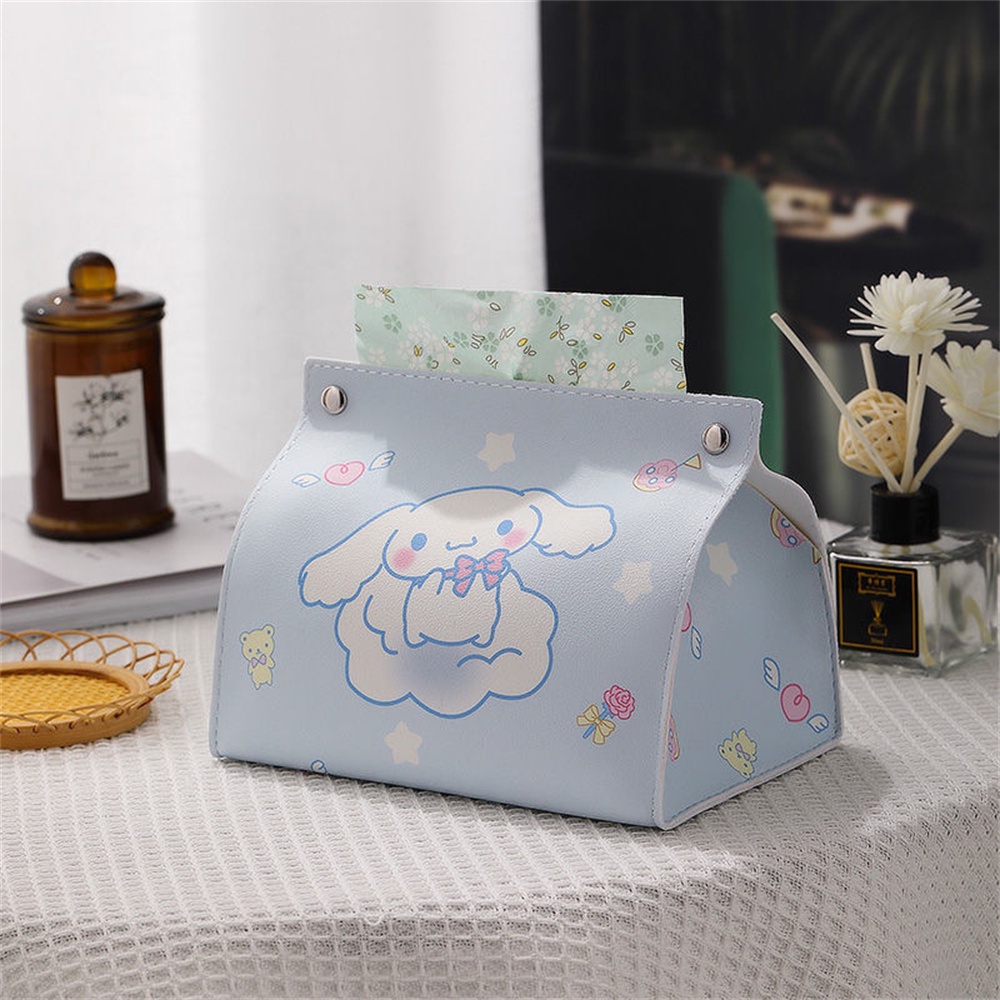 Hộp Đựng Khăn Giấy Hình Chú Chó Yugui Màu Trắng Dễ Thương Để Bàn Văn Phòng / Ký Túc Xá / Phòng Ngủ