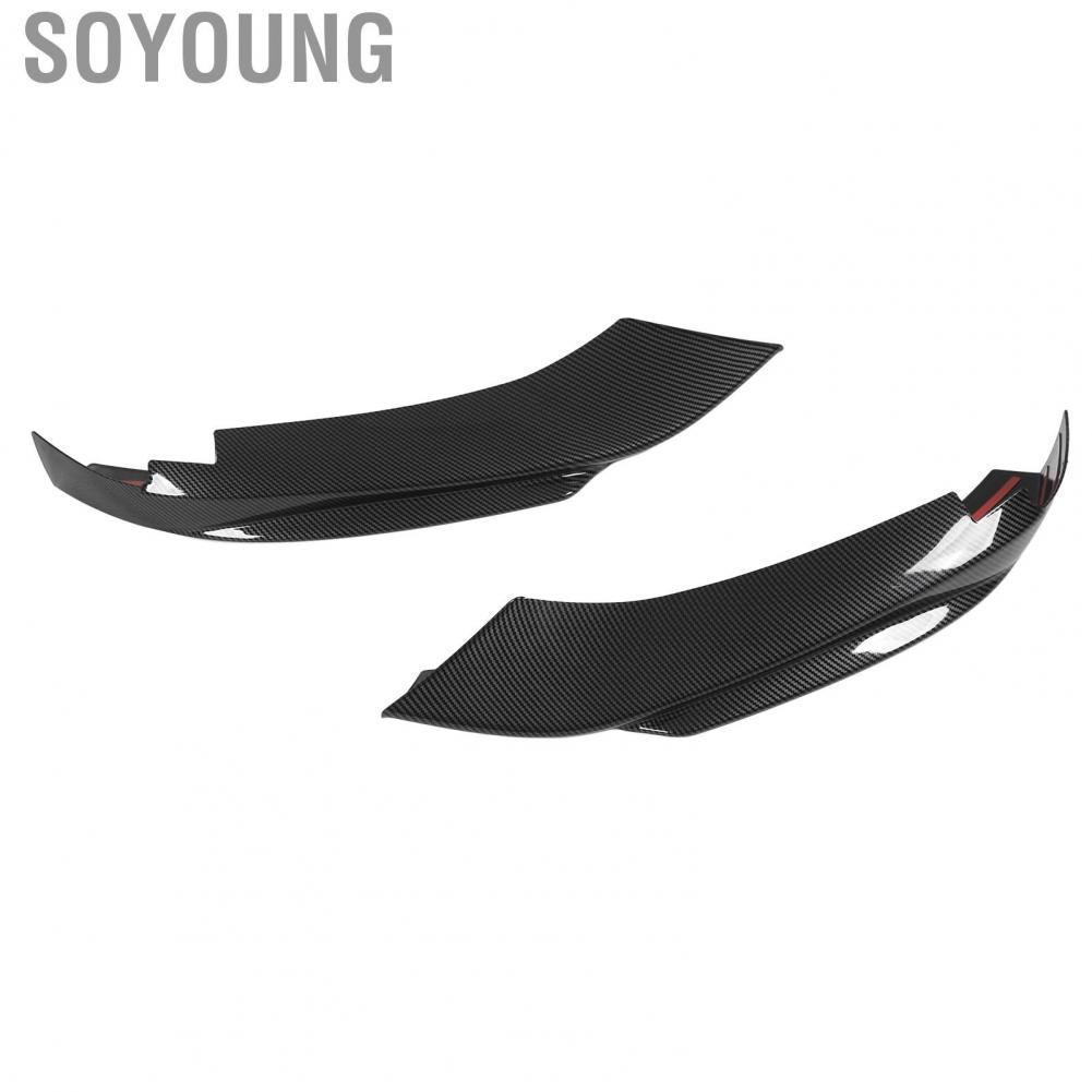 Soyoung Front Bumper Lip Wing Spoiler Long Durability Exquisite Craftsmanship Carbon Fibre Style for Vehicle