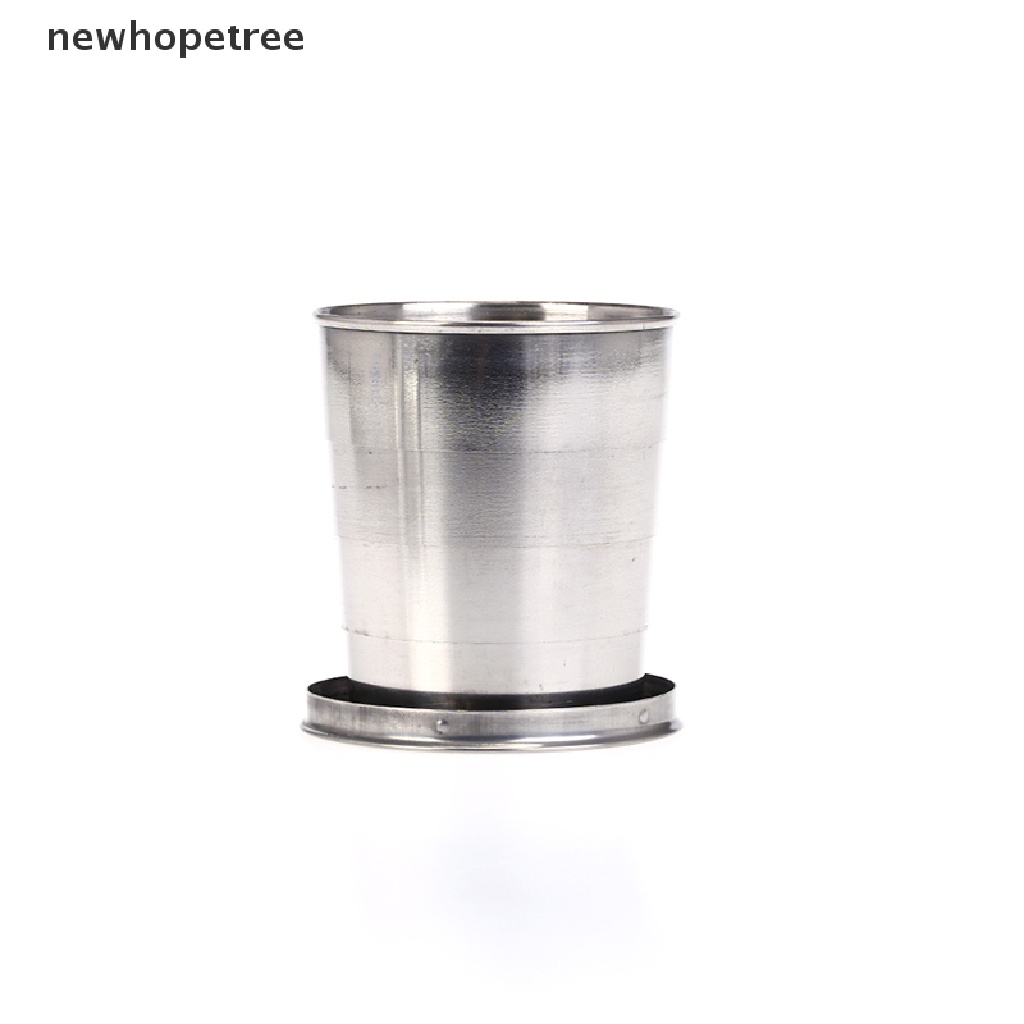 Cốc Uống Nước Bằng Thép Không Gỉ Có Thể Gấp Gọn Tiện Lợi 240ml