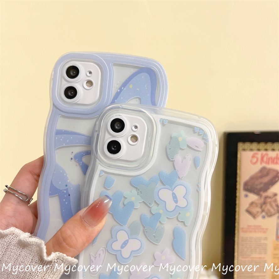 Ốp Điện Thoại Silicon Mềm Họa Tiết Hoa Bướm Cho iPhone 14 13 12 11 Pro Max X XR Xs Max 6 7 8 Plus