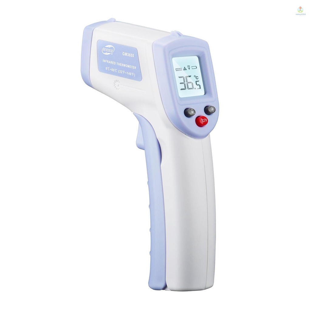 Nhiệt Kế Hồng Ngoại Không Tiếp Xúc 0~60°C (32~140°FĐồng Hồ Đo Nhiệt Độ Chuyên Dụng Cao Cấp °C/°F Máy Đo Nhiệt Độ Cơ Thể Kỹ Thuật Số Màn Hình LCD