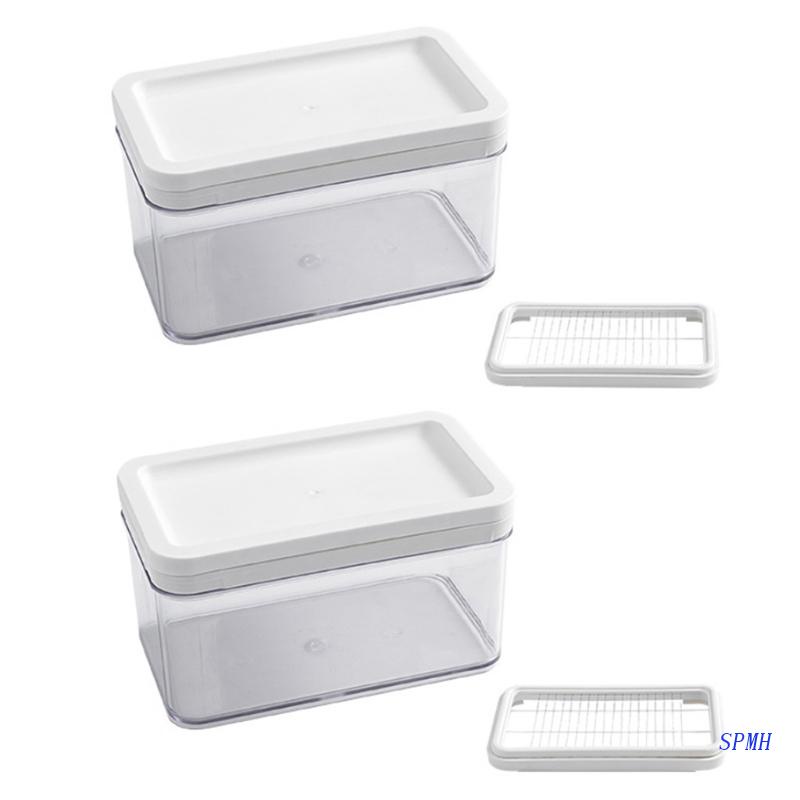 Hộp Cắt Bơ Hình Chữ Nhật Bằng Thép Không Gỉ Tiện Dụng Cho Nhà Bếp