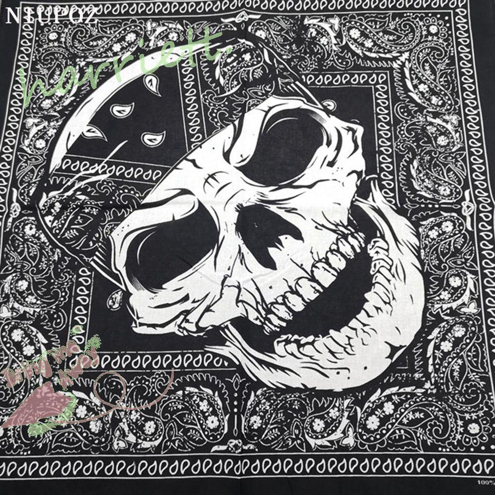 Harriett Khăn Trùm Đầu Kiêm Mặt Nạ Bandana Hình Đầu Lâu Không Đường May Liền Mạch Phong Cách Hip Hop Tự Làm