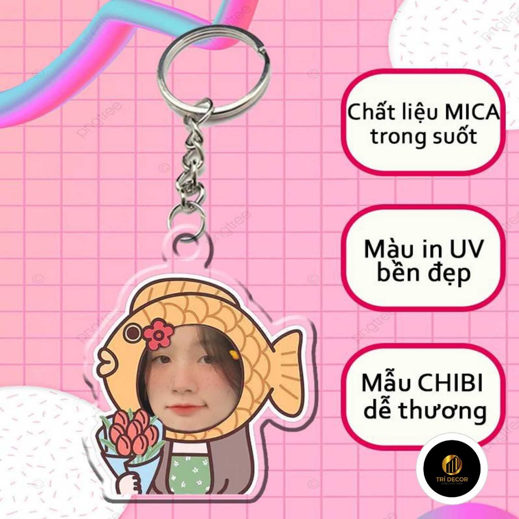 Móc khóa Chipi dễ thương cho bé theo yêu cầu - Trí decor