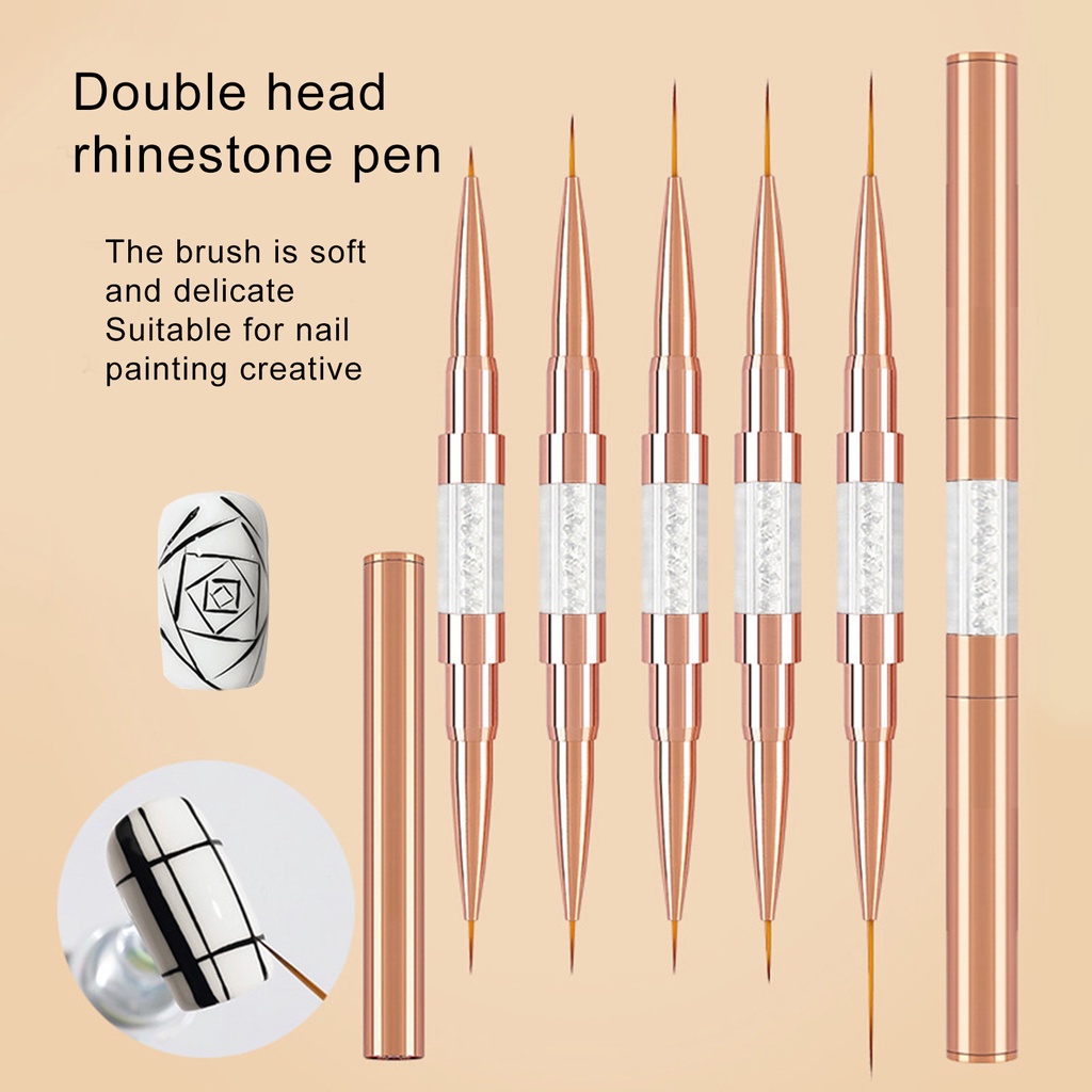 Cọ Hai Đầu Bằng Sợi Nylon Siêu Mịn Dùng Vẽ Móng Nghệ Thuật DIY