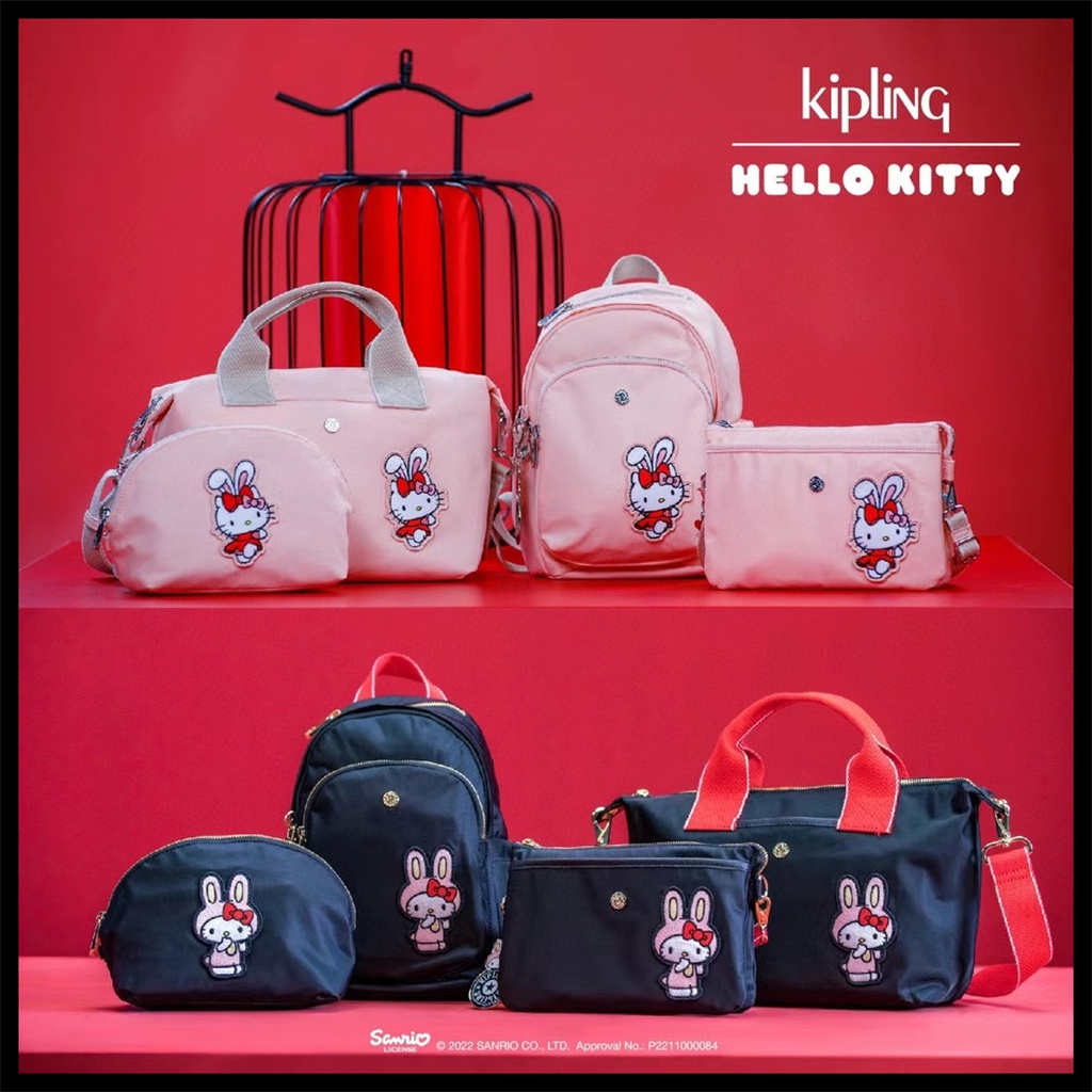KIPLING Ba Lô Du Lịch In Hình Thỏ / Hello Kitty Phiên Bản Giới Hạn 14240