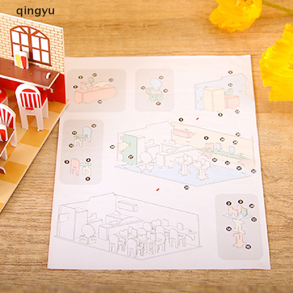 Bộ Đồ Chơi Mô Hình Cửa Hàng Giấy 3D Diy Dành Cho Bé Trai Bé Gái