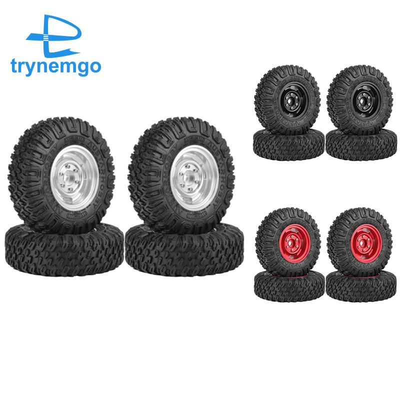 Set 4 Bánh Xe 85mm 1.55 Inch Chuyên Dụng Cho Xe Điều Khiển Từ Xa Axial Yeti Jr RC4WD Tamiya CC01 1 / 10