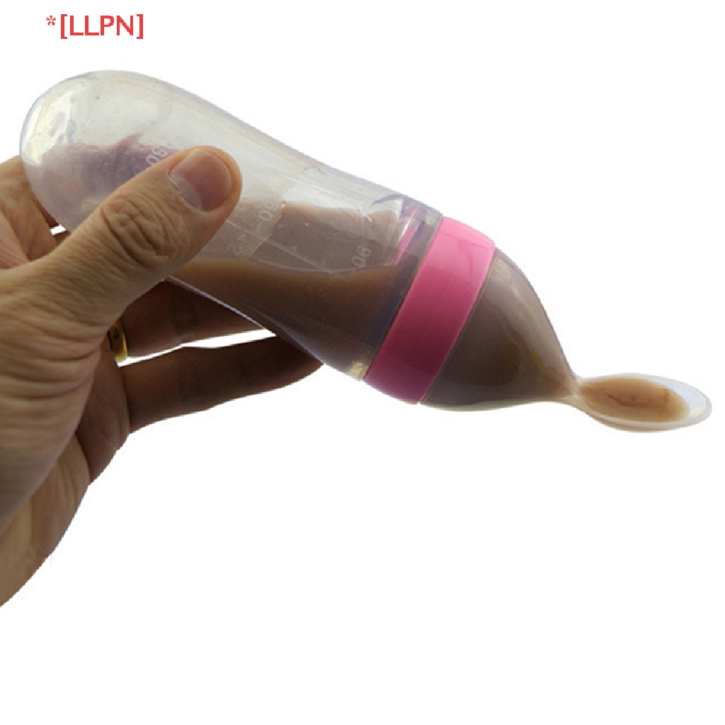 1 Muỗng Ăn Dặm Bằng Silicon Mềm 90ml Tiện Dụng Cho Bé