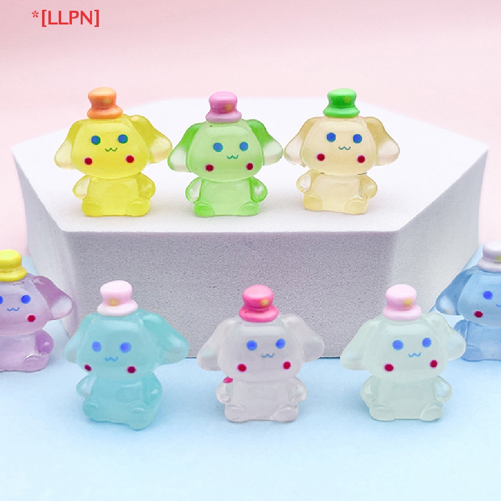 [loyaltysun] Set 5 Mô Hình Chú Chó Nhựa Phát Sáng Trong Bóng Tối Trang Trí Nhà Búp Bê