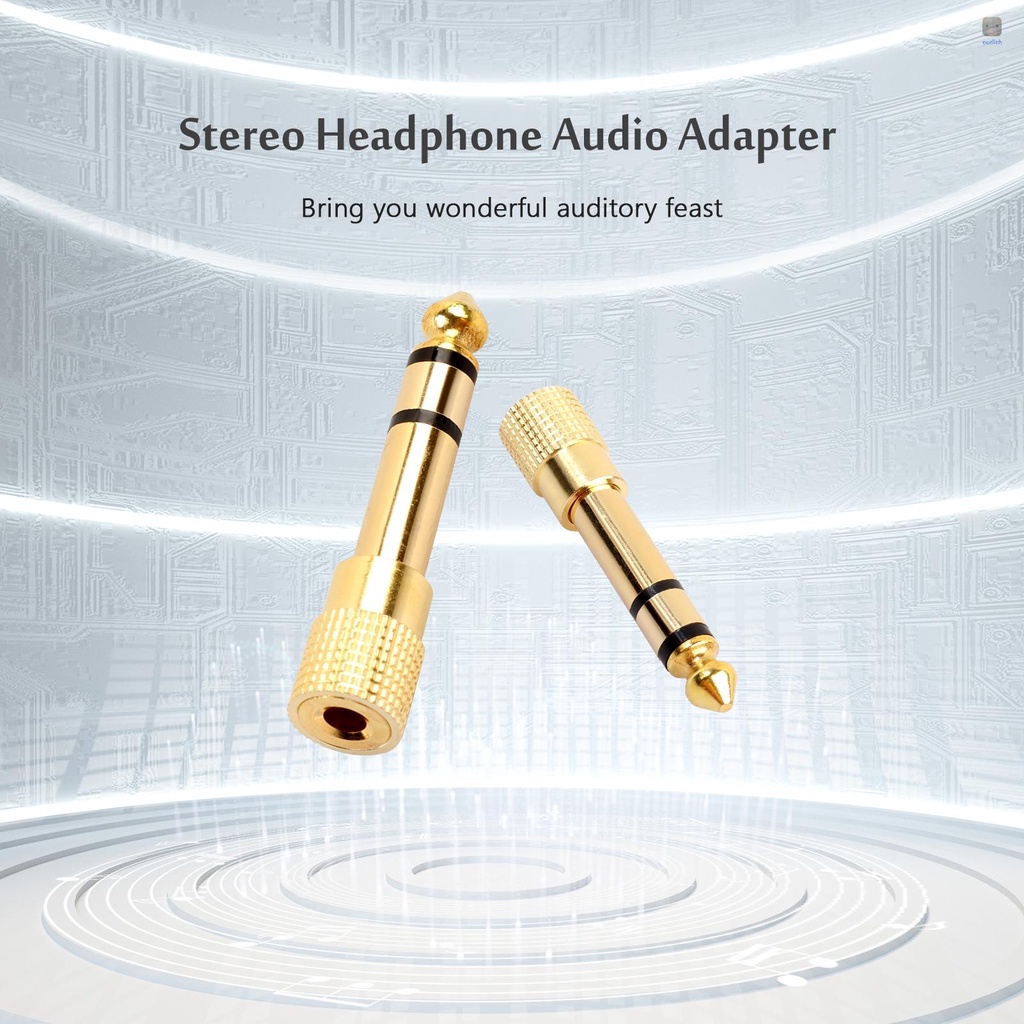 Set 10 Giắc Cắm Chuyển Đổi 6.35mm 1 / 4 '' Sang 3.5mm 1 / 8 '' Cho Đàn Guitar Điện