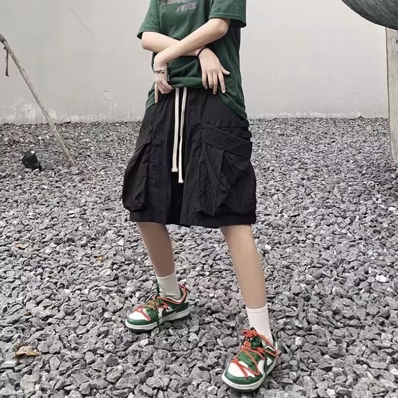 Quần Short Phối Túi Lớn Phong Cách Đường Phố Âu Mỹ Thời Trang Mùa Hè Cho Nam Và Nữ