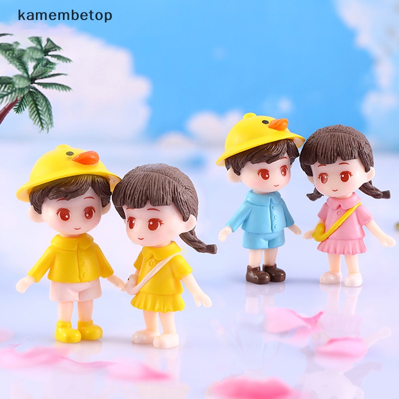 Mô Hình Cặp Đôi Búp Bê beto Mini Bằng Nhựa Dùng Trang Trí Tiểu Cảnh DIY