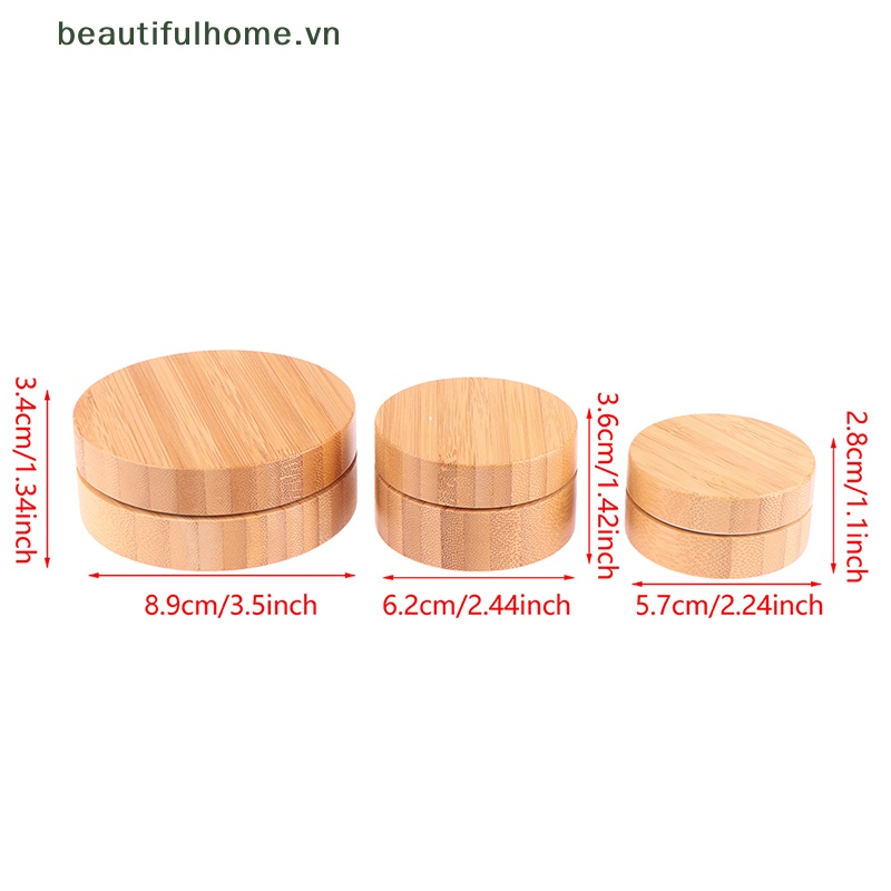 1 Hũ Rỗng Đựng Kem 30 / 50 / 100G Có Nắp Bằng Tre