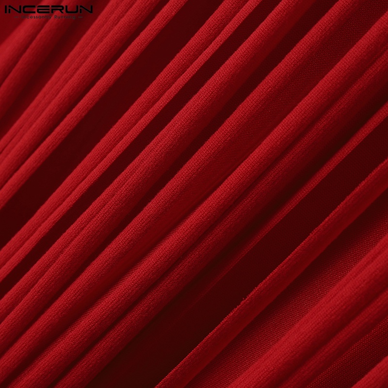 Áo thun INCERUN dệt kim tay ngắn cổ chữ V in họa tiết hoa thời trang