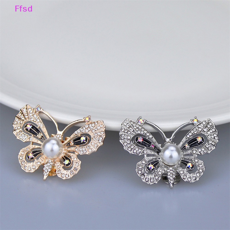 {Ffsd} Kẹp Khóa Giày Hình Bướm Đính Đá Trang Trí Thanh Lịch Dành Cho Bạn Nữ * Bán Chạy
