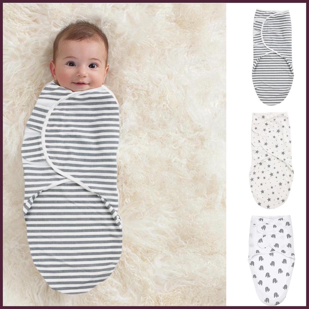 Chăn Quấn Bé Sơ Sinh Bằng Cotton Nguyên Chất Có Thể Điều Chỉnh