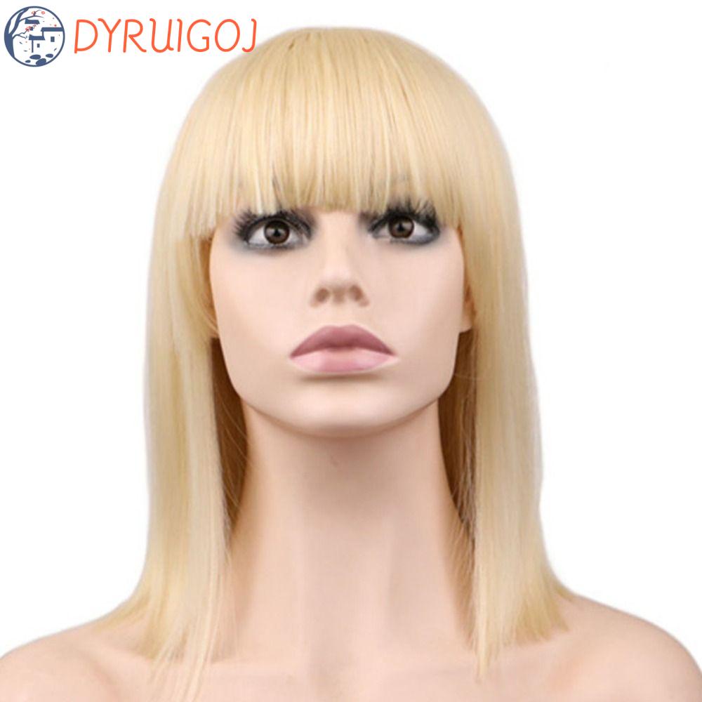 Tóc Giả Bob Dáng Thẳng Chất Lượng Cao Mềm Mại Màu Hồng Dùng Để Hóa Trang Nhân Vật Trong Lễ Halloween