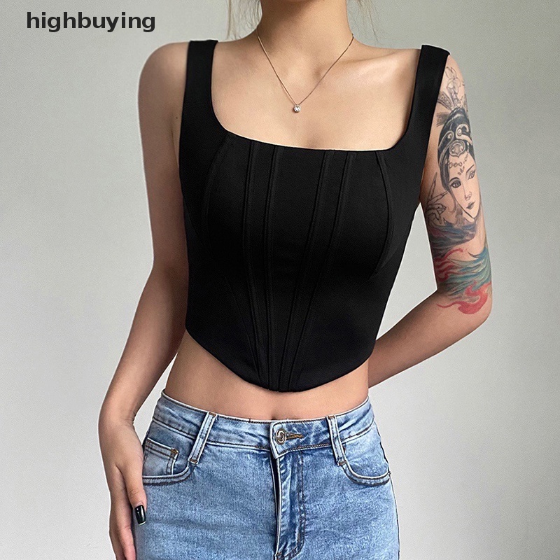 Áo Hai Dây Cổ Vuông Dáng Ôm Thời Trang Mùa Hè Quyến Rũ Cho Nữ